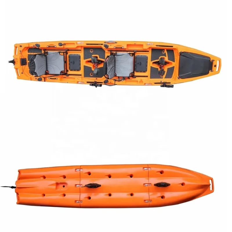 14FT 2-Person Double Pedal Sit-On-Top Kayak Modular Hard Plastic Fishing Kayak with Pedal Drive System for Ocean Waters
14FT 2-Person Double Pedal Sit-On-Top Kayak Modular Hard Plastic Fishing Kayak with Pedal Drive System for Ocean Waters