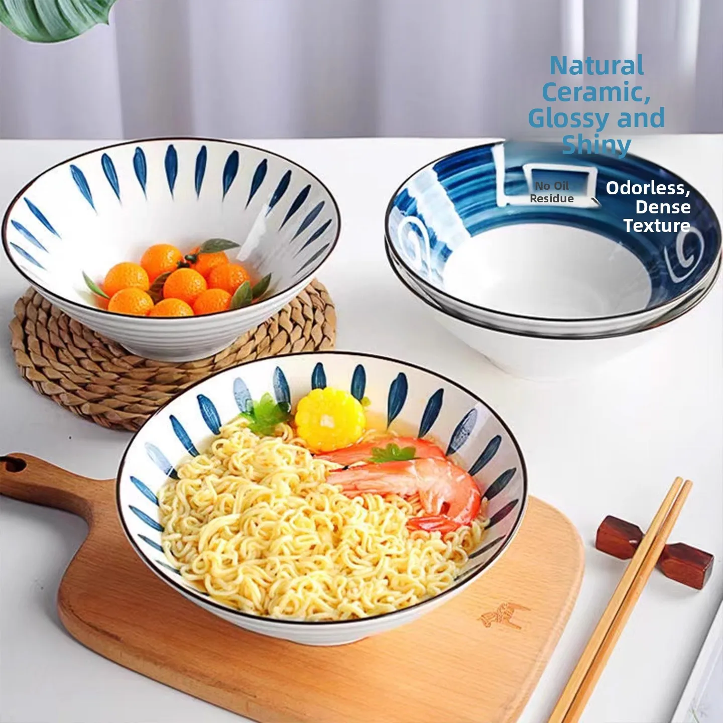 Japanese Sle Cerc Noodle Soup Bowl Large Size Non-Scalding Glazed under Color Proc Daily Use Dining Bowl
Japanese Sle Cerc Noodle Soup Bowl Large Size Non-Scalding Glazed under Color Proc Daily Use Dining Bowl