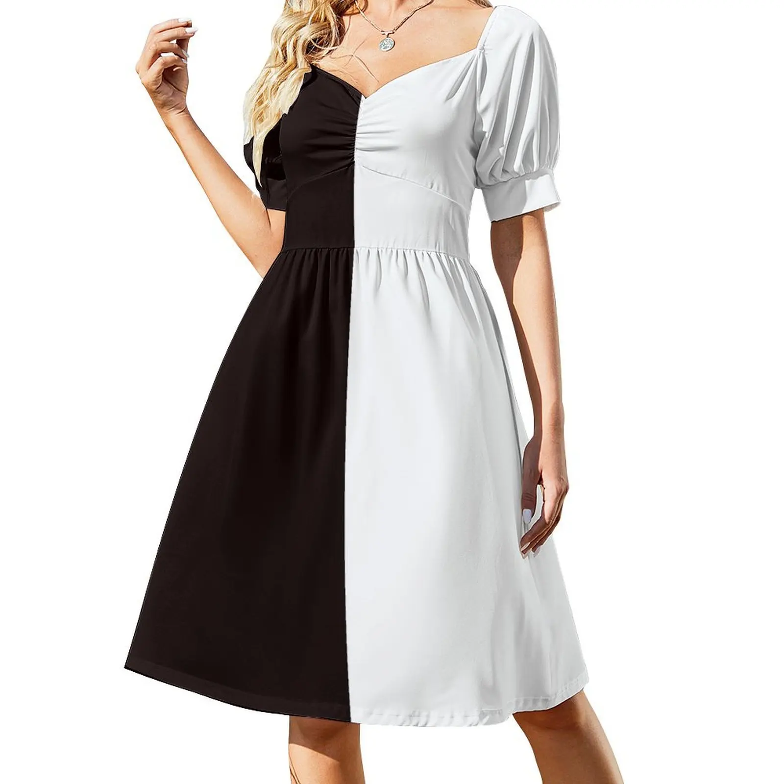 Half Black Half White Mini Skirt Short Sleeved Dress women clothes ladies dresses for women 2025 elegant women's sets Dress
Half Black Half White Mini Skirt Short Sleeved Dress women clothes ladies dresses for women 2025 elegant women's sets Dress