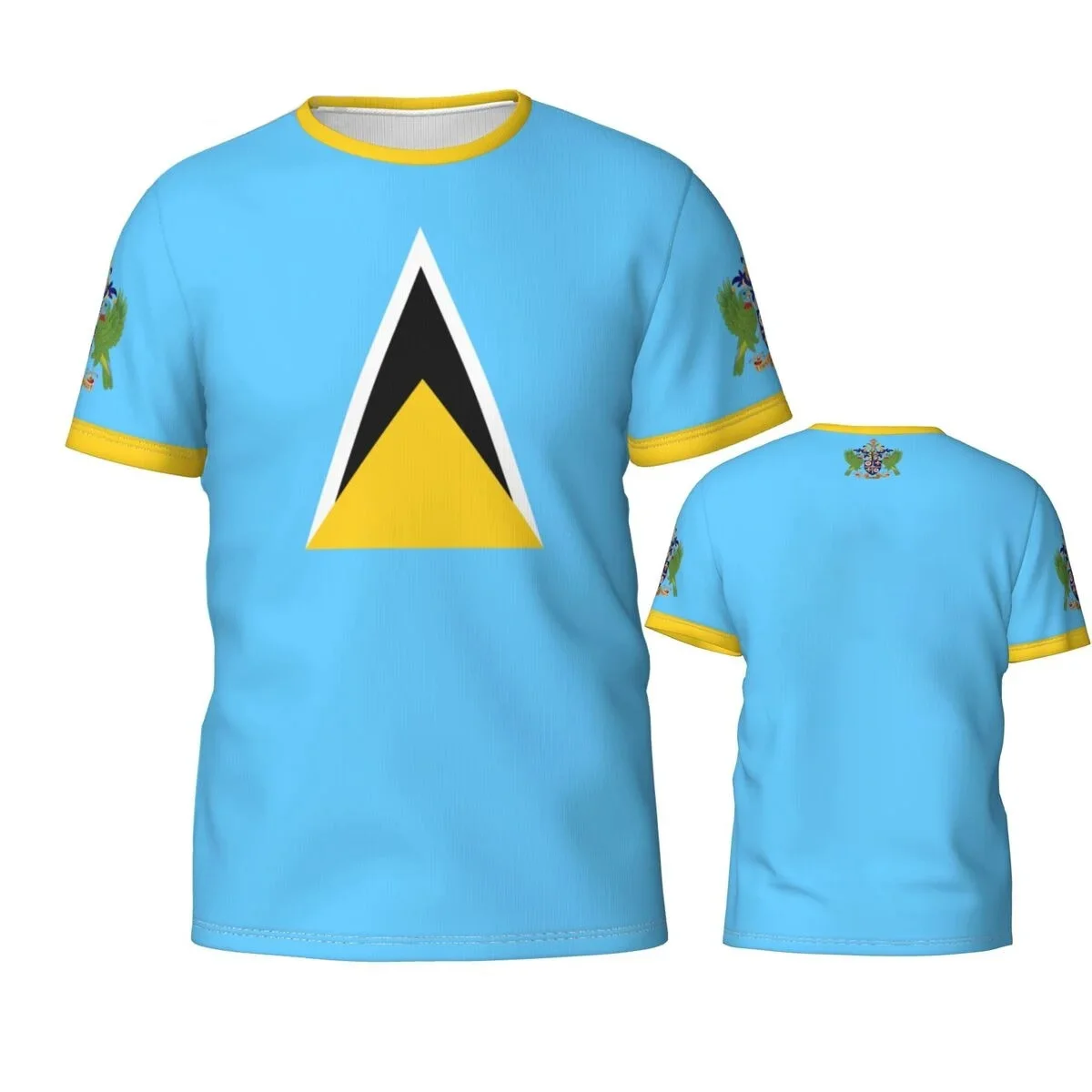 Saint Lucia Flag Unisex Trendy T-Shirt 3D Printing Oversized O Neck Men's T-Shirt Saint Lucia Badge Outdoor Casual Sports Tops
Saint Lucia Flag Unisex Trendy T-Shirt 3D Printing Oversized O Neck Men's T-Shirt Saint Lucia Badge Outdoor Casual Sports Tops