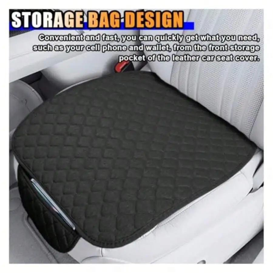 Car Seat Cover With Storage Pocket Anti-Slip Cushion Pad For Front Seats Universal Black 2PCS
Car Seat Cover With Storage Pocket Anti-Slip Cushion Pad For Front Seats Universal Black 2PCS