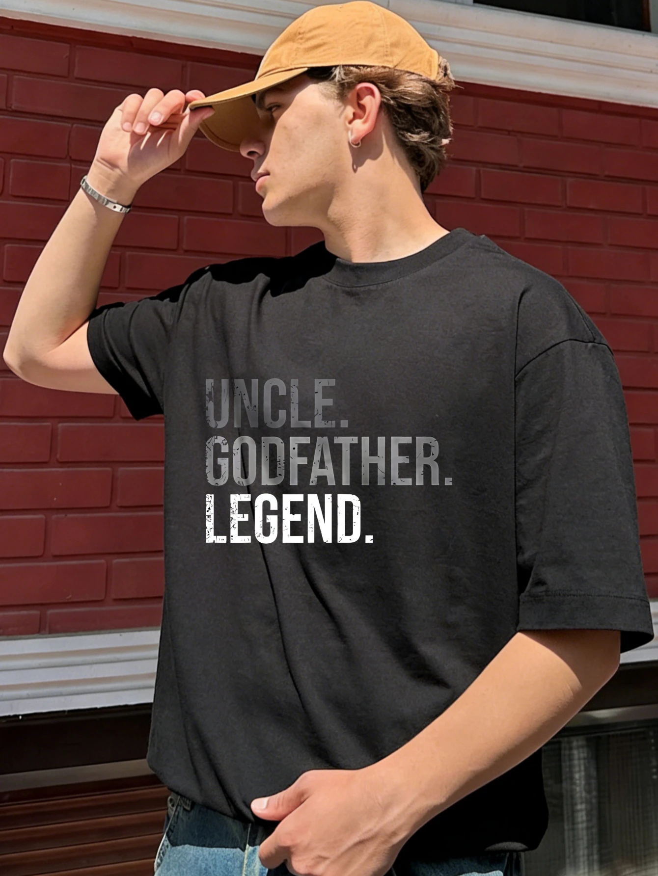Mens Short Sleeve Cotton T Shirt with Uncle Godfather Legend Printed Graphic Streetwear Regular Fit Summer Casual for Men
Mens Short Sleeve Cotton T Shirt with Uncle Godfather Legend Printed Graphic Streetwear Regular Fit Summer Casual for Men