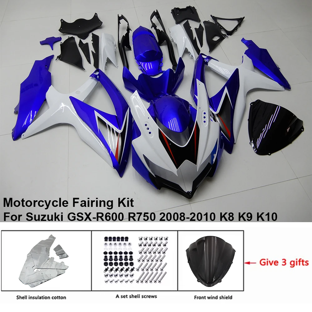Комплект обтекателей для мотоцикла, пластиковый корпус для Suzuki GSX-R600 R750 2008-2010 K8 K9 K10, аксессуары для инъекций, детали для кузова
Комплект обтекателей для мотоцикла, пластиковый корпус для Suzuki GSX-R600 R750 2008-2010 K8 K9 K10, аксессуары для инъекций, детали для кузова