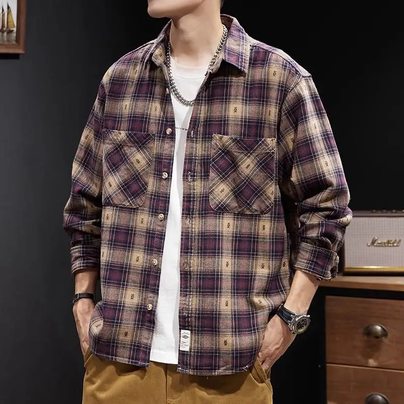 Men's American Style Retro Plaid Long Sleeve Shirt Ice Silk British Casual Workwear Spring Autumn Outerwear Loose Fit Regular...
Men's American Style Retro Plaid Long Sleeve Shirt Ice Silk British Casual Workwear Spring Autumn Outerwear Loose Fit Regular...