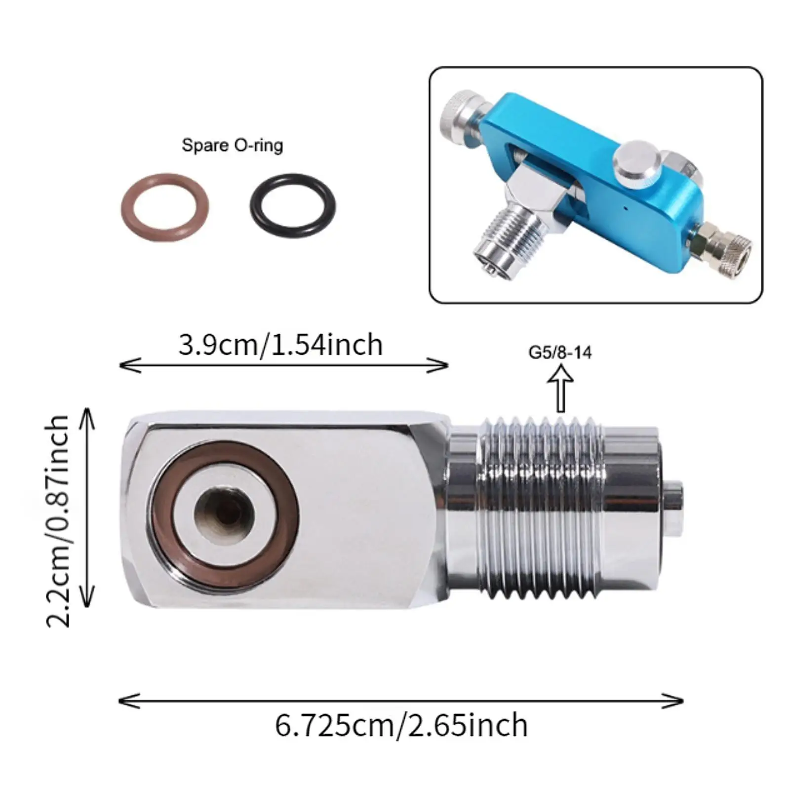 High Strength Dive Din Filler Adapter Copper Tank Valve Snorkeling Accessories for Mini Scuba Tank
High Strength Dive Din Filler Adapter Copper Tank Valve Snorkeling Accessories for Mini Scuba Tank