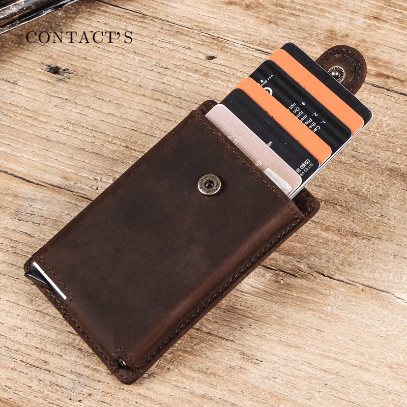 100% Genuine Leather Card Wallet for Men Credit Cards Holder RFID Protected Cash Purse Coin Pocket Small Slim Cards Case
100% Genuine Leather Card Wallet for Men Credit Cards Holder RFID Protected Cash Purse Coin Pocket Small Slim Cards Case