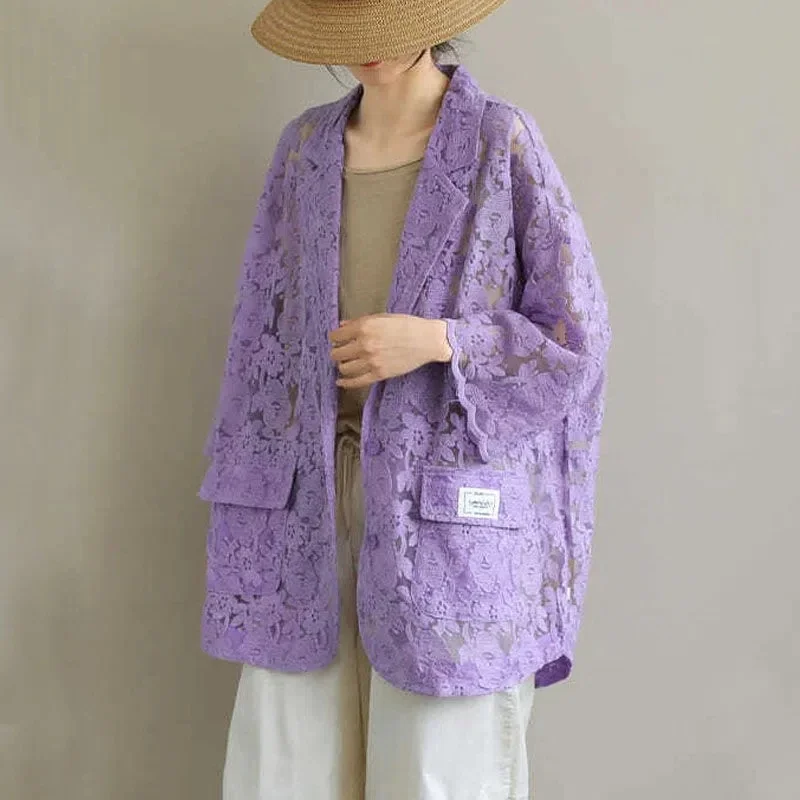 Ethnic Style Cotton and Linen Loose Solid Color Long Sleeve Lace Embroidery Suit Collar Casual Chic Cardigan Coa X1082
Ethnic Style Cotton and Linen Loose Solid Color Long Sleeve Lace Embroidery Suit Collar Casual Chic Cardigan Coa X1082