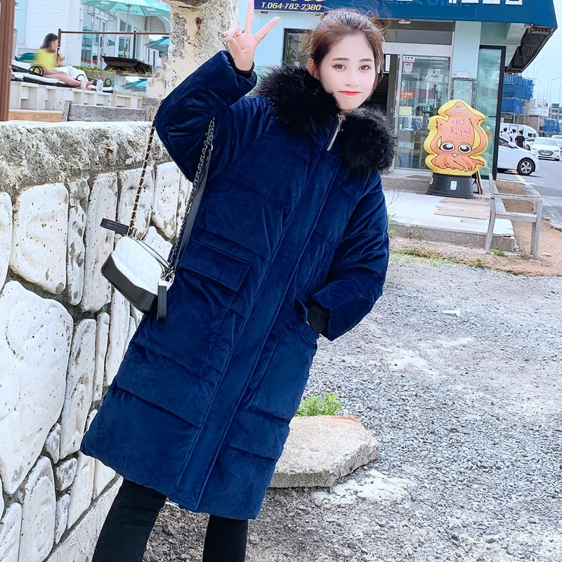 Thiened Gold Velvet down Cotton Jaet Women's Mid-Length Over-Knee Hooded Durable Polyester Zipper Long Outerwear Coat
Thiened Gold Velvet down Cotton Jaet Women's Mid-Length Over-Knee Hooded Durable Polyester Zipper Long Outerwear Coat