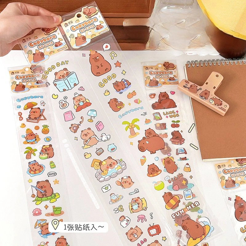 Cartoon Capibala Transparent Stickers Cute Finless Porpoise Hand Tent Stickers Children's DIY Stickers
Cartoon Capibala Transparent Stickers Cute Finless Porpoise Hand Tent Stickers Children's DIY Stickers