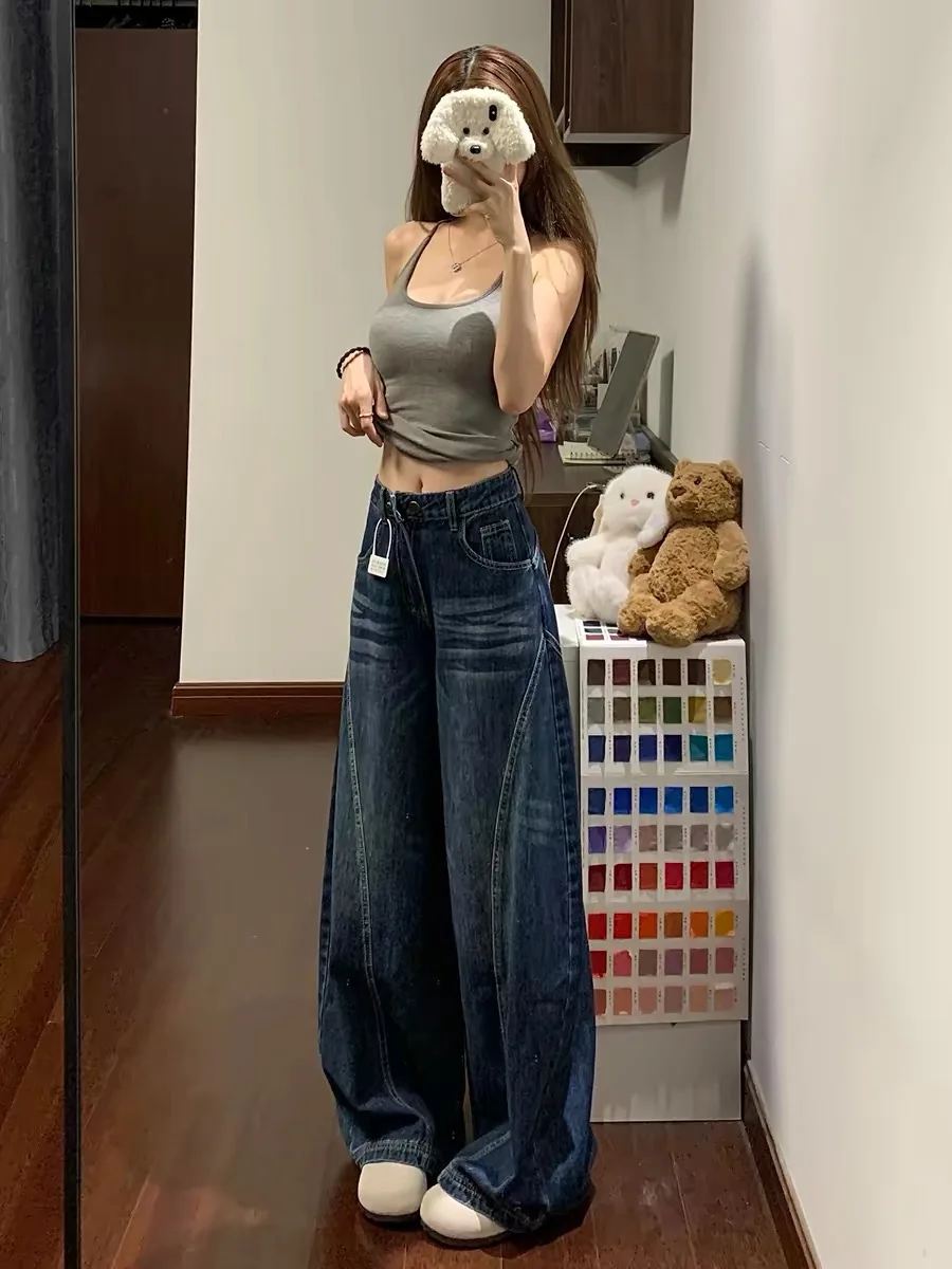 American Style Retro Knife Denim Jeans Women's Summer New Small Size Washed 3D Tailoring Wide Leg Floor-Length Pants
American Style Retro Knife Denim Jeans Women's Summer New Small Size Washed 3D Tailoring Wide Leg Floor-Length Pants