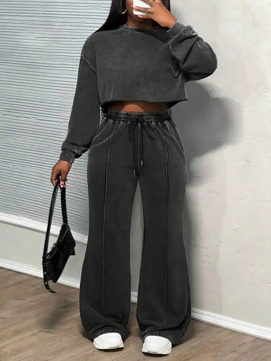 Женский комплект для отдыха из двух предметов оверсайз с эффектом кислотной стирки, уютная уличная одежда для осени и зимы
Женский комплект для отдыха из двух предметов оверсайз с эффектом кислотной стирки, уютная уличная одежда для осени и зимы