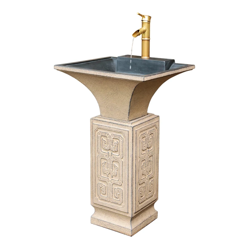 Chinese-style homestay art column washbasin, courtyard outdoor integrated floor-to-ceiling washbasin
Chinese-style homestay art column washbasin, courtyard outdoor integrated floor-to-ceiling washbasin