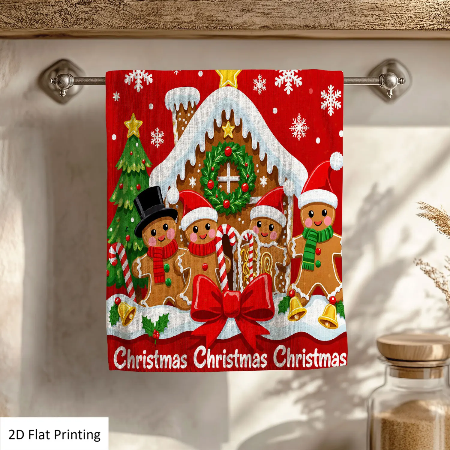 1Pc Christmas Gingerbread Men Christmas Tree Bells Bathroom Hand Towel Bath Towel, Multiple Size Microfiber Polyester Towel, Unique Home Decorative Kitchen Towels, Festival Bathroom Accessories Decor, Quick Dry and Absorbent
1Pc Christmas Gingerbread Men Christmas Tree Bells Bathroom Hand Towel Bath Towel, Multiple Size Microfiber Polyester Towel, Unique Home Decorative Kitchen Towels, Festival Bathroom Accessories Decor, Quick Dry and Absorbent