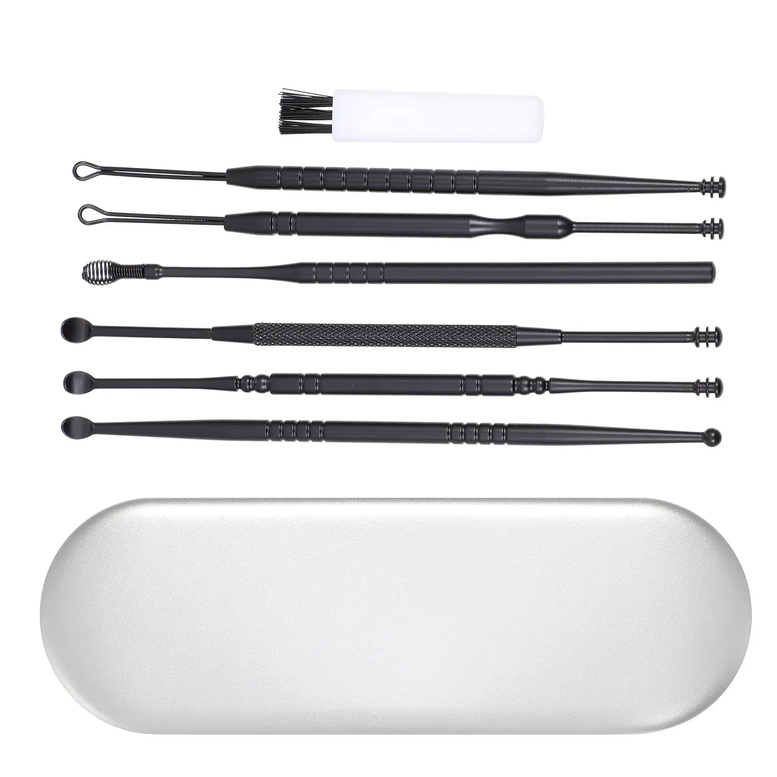 Stainless Steel Ear Cleaning Tools Portable Removal Scoops Travel Kit Black Household Ear Spoon Picks Health Care
Stainless Steel Ear Cleaning Tools Portable Removal Scoops Travel Kit Black Household Ear Spoon Picks Health Care