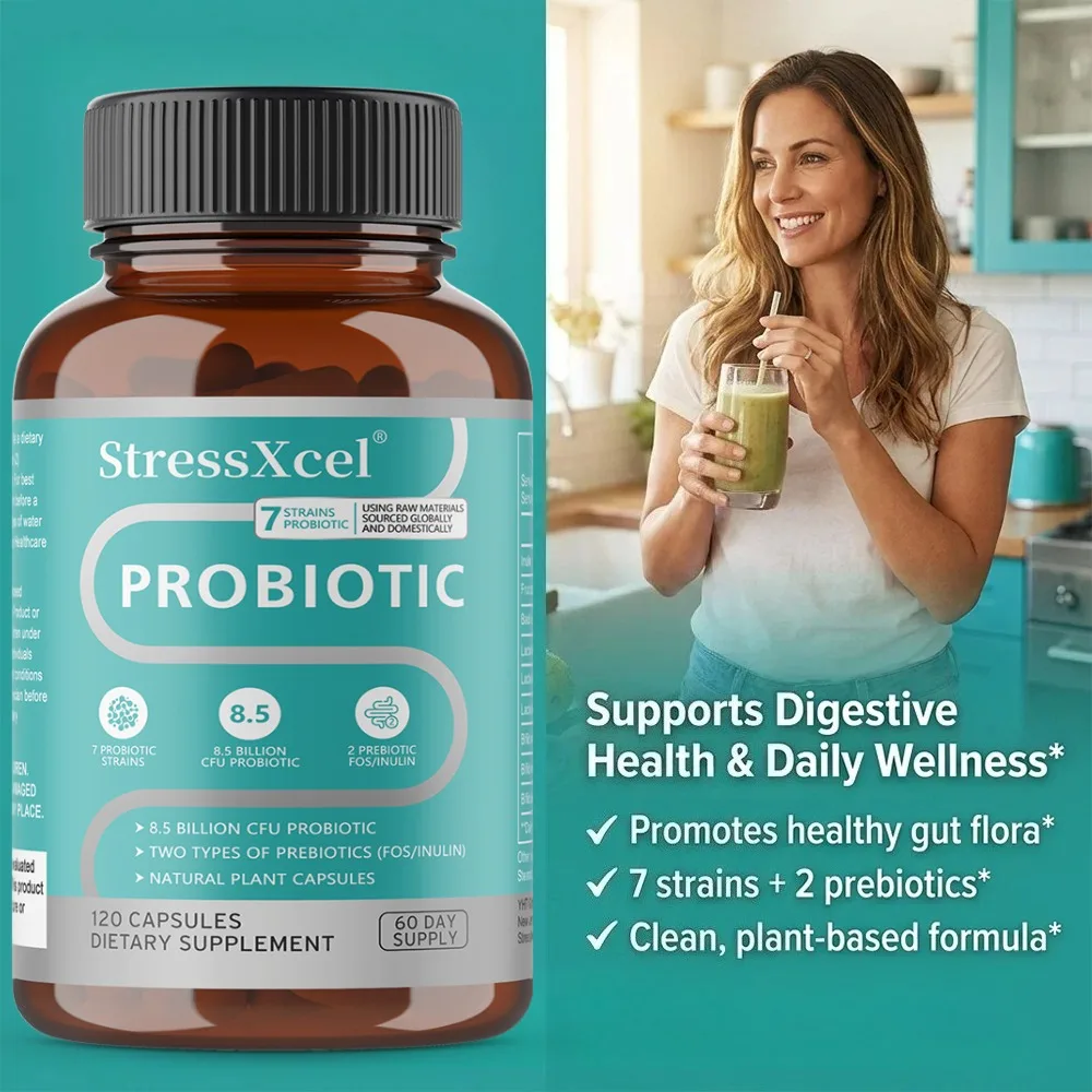 Probiotics,with 8.5 Billion CFUs and 7 Probiotic Strains,Natural Plant Capsules,Vegetarian Friendly,Supports Digestive Comfort
Probiotics,with 8.5 Billion CFUs and 7 Probiotic Strains,Natural Plant Capsules,Vegetarian Friendly,Supports Digestive Comfort