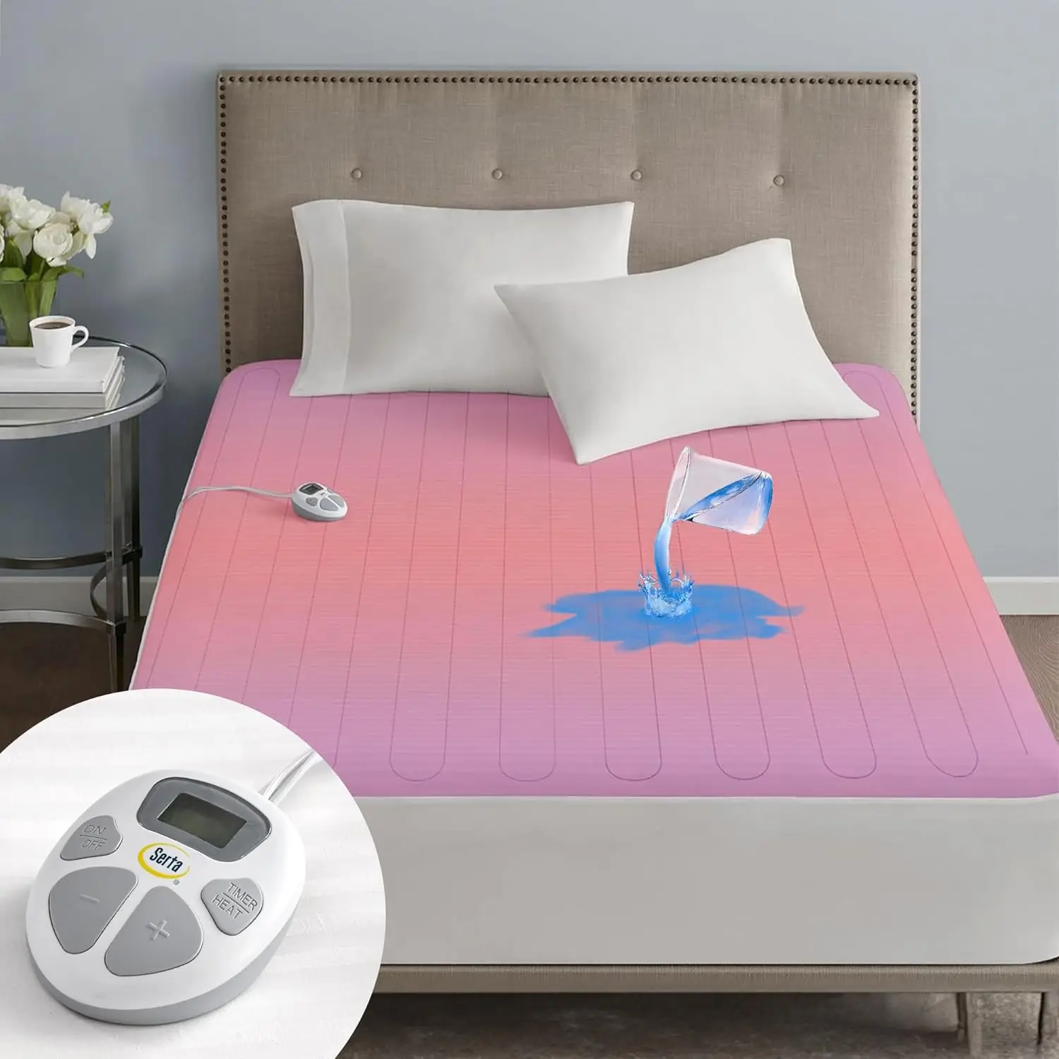 Waterproof Heated Mattr Pad, Electric Bed Warmer With 10 Heat Settings, Auto Shut Off Timer, Etl Certified Electric Mattr Pad,
Waterproof Heated Mattr Pad, Electric Bed Warmer With 10 Heat Settings, Auto Shut Off Timer, Etl Certified Electric Mattr Pad,