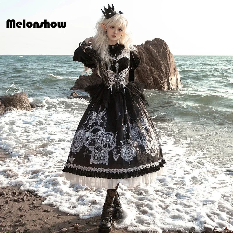 Melonshow Lolita Dry Bone Banquet Cosplay Costumes Vintage Elegant Dress Cosplay Anime Halloween Party Women Dress
Melonshow Lolita Dry Bone Banquet Cosplay Costumes Vintage Elegant Dress Cosplay Anime Halloween Party Women Dress