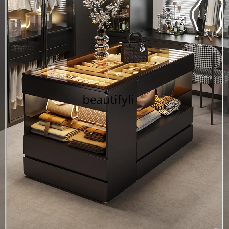 Black Household Double-Sided Chest of Drawers Integrated Modern Minimalist Cloakroom Island Cabinet Jewelry Display Cabinet
Black Household Double-Sided Chest of Drawers Integrated Modern Minimalist Cloakroom Island Cabinet Jewelry Display Cabinet