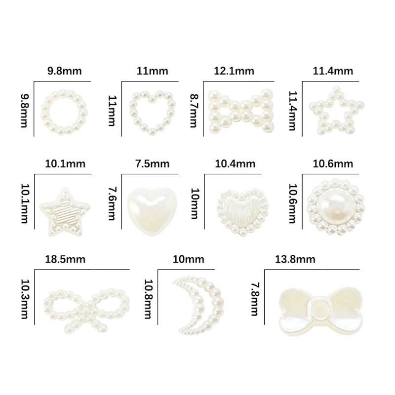 50Pcs/Bag Nail Accessories Harms 3D R Hollow Pentagonal Star Love Bow Moon White Resin Flat Bottom Nail Art Decoration
50Pcs/Bag Nail Accessories Harms 3D R Hollow Pentagonal Star Love Bow Moon White Resin Flat Bottom Nail Art Decoration