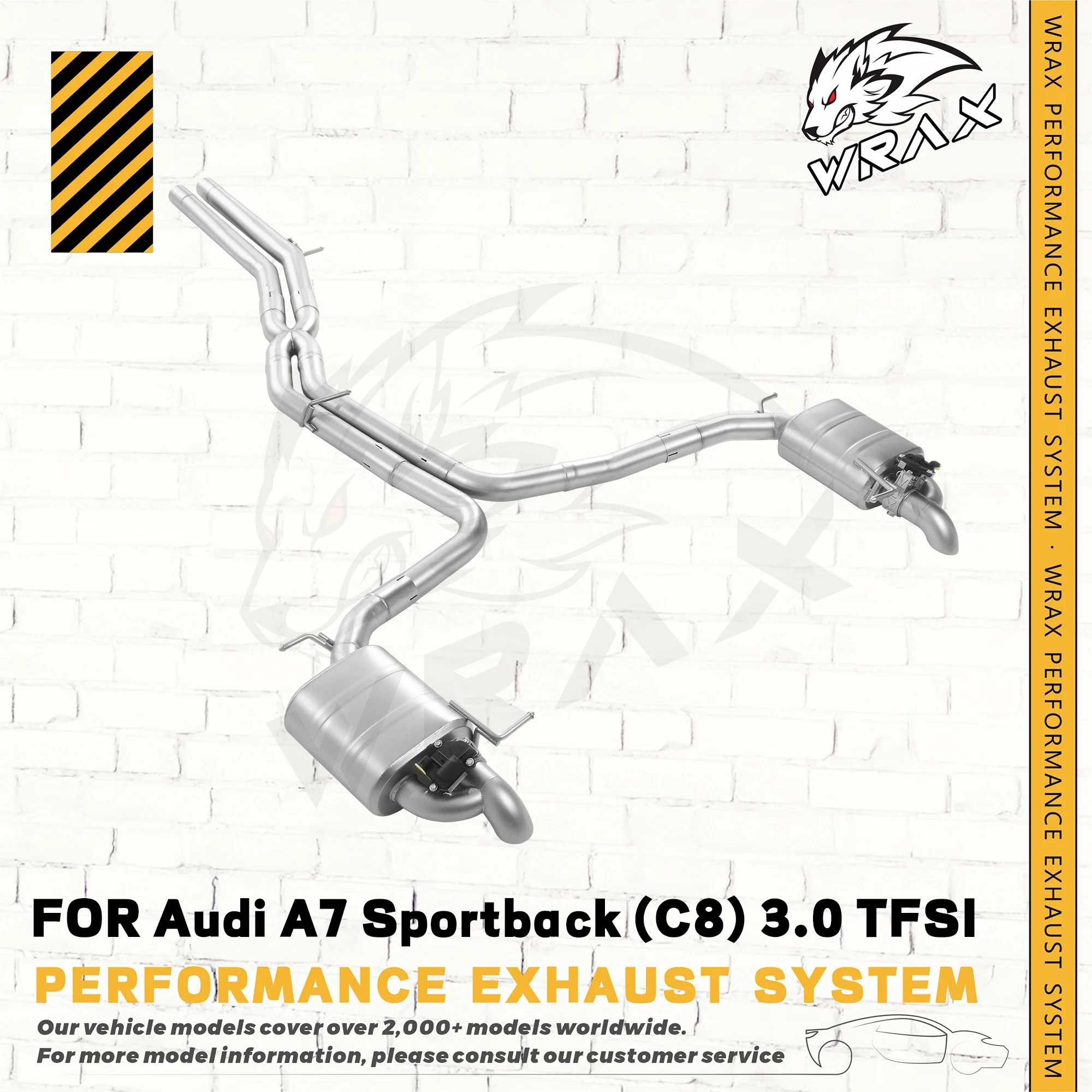 WRAX Performance Exhaust Pipe for Audi A7 Catback C8 3.0 Exhaust Control Valve System Automotive Accessories perfect fit 
WRAX Performance Exhaust Pipe for Audi A7 Catback C8 3.0 Exhaust Control Valve System Automotive Accessories perfect fit