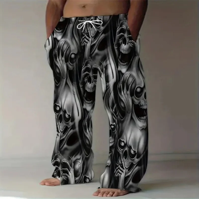 Summer men's hot outdoor beach casual men's straight pants, skull print comfortable breathable loose pants, can be worn at home
Summer men's hot outdoor beach casual men's straight pants, skull print comfortable breathable loose pants, can be worn at home