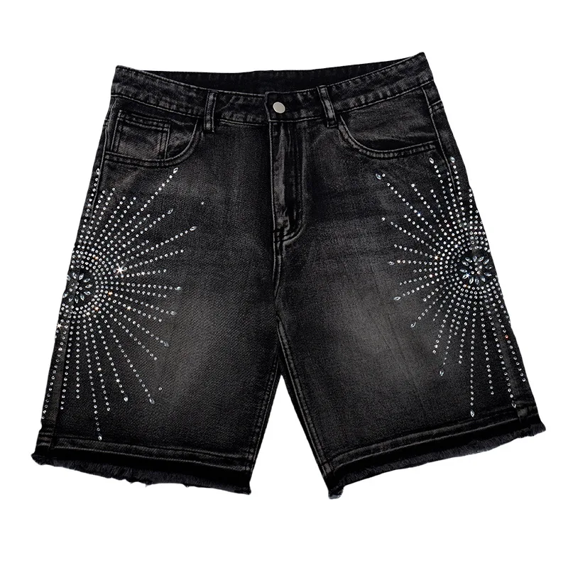 Men's Summer American-style Personalized Street Style Denim Shorts Rhinestones Casual Five Points Jeans Shorts
Men's Summer American-style Personalized Street Style Denim Shorts Rhinestones Casual Five Points Jeans Shorts