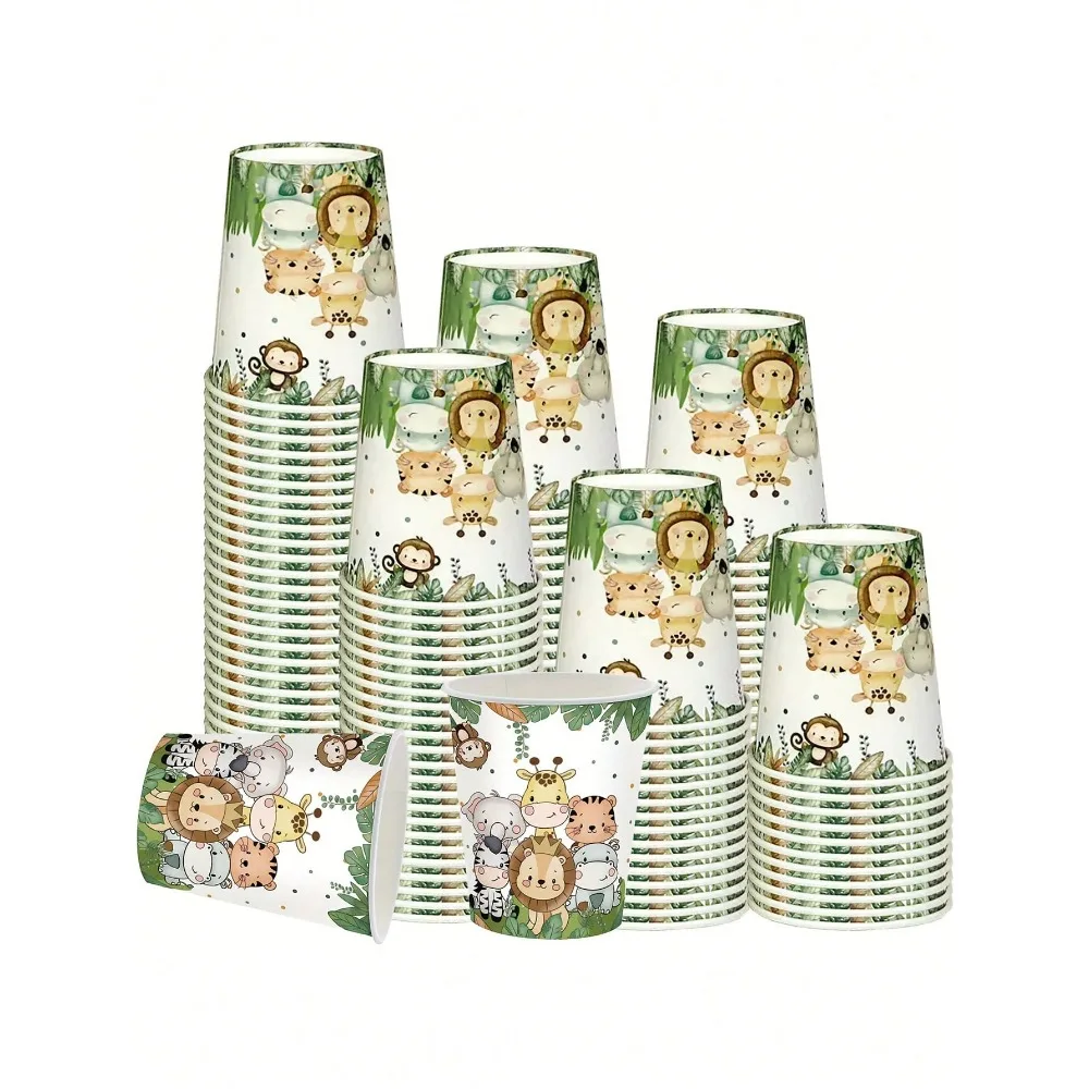 20pcs Green European Birch Paper Cups, Jungle Animal Paper Cups, Wild Animal Party Cups, Jungle Wild Theme Party Tableware, Disposable Paper Cups For Cold/Hot Drinks, Birthday Wedding Party Supplies, Anniversary Decoration
20pcs Green European Birch Paper Cups, Jungle Animal Paper Cups, Wild Animal Party Cups, Jungle Wild Theme Party Tableware, Disposable Paper Cups For Cold/Hot Drinks, Birthday Wedding Party Supplies, Anniversary Decoration