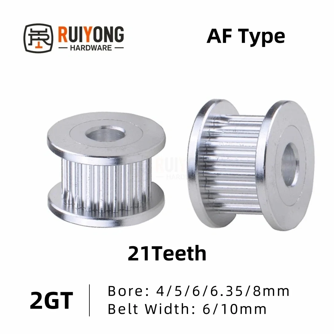 GT2 2GT Timing Pulley 21Teeth AF Type Bore 4/5/6/6.35/8mm Belt Width 6/10mm 3D printed parts
GT2 2GT Timing Pulley 21Teeth AF Type Bore 4/5/6/6.35/8mm Belt Width 6/10mm 3D printed parts