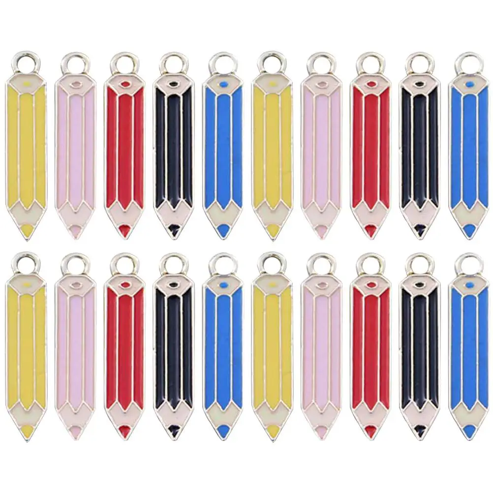 50 Pcs Colored Pencil Shaped Charms Small Alloy Jewelry Making DIY Necklace Pendants Accessories for Earrings Bracelets
50 Pcs Colored Pencil Shaped Charms Small Alloy Jewelry Making DIY Necklace Pendants Accessories for Earrings Bracelets