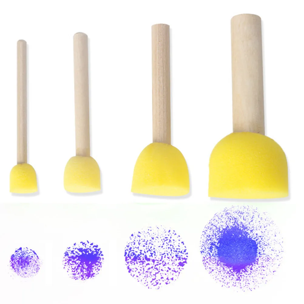40Pcs Sponge Painting Brushes Wooden Handle Easy Clean Reusable Drawing Brush Set for Graffiti Doodling DIY Art Craft
40Pcs Sponge Painting Brushes Wooden Handle Easy Clean Reusable Drawing Brush Set for Graffiti Doodling DIY Art Craft