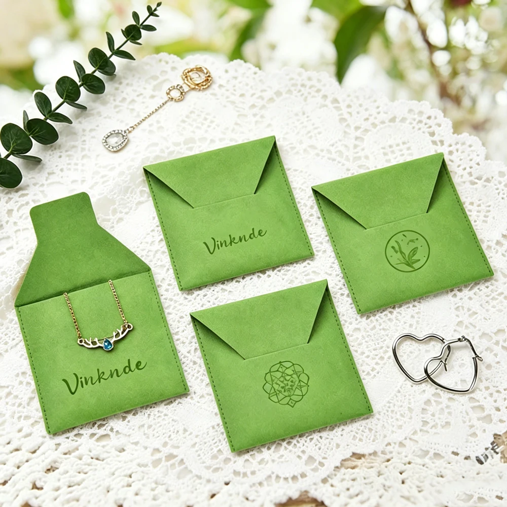50/100Pcs Personalized Logo Jewelry Gift Packaging Pouch 7x7cm 8x8cm Grass Green Microfiber Envelope Bag Earrings Ring Pockets
50/100Pcs Personalized Logo Jewelry Gift Packaging Pouch 7x7cm 8x8cm Grass Green Microfiber Envelope Bag Earrings Ring Pockets