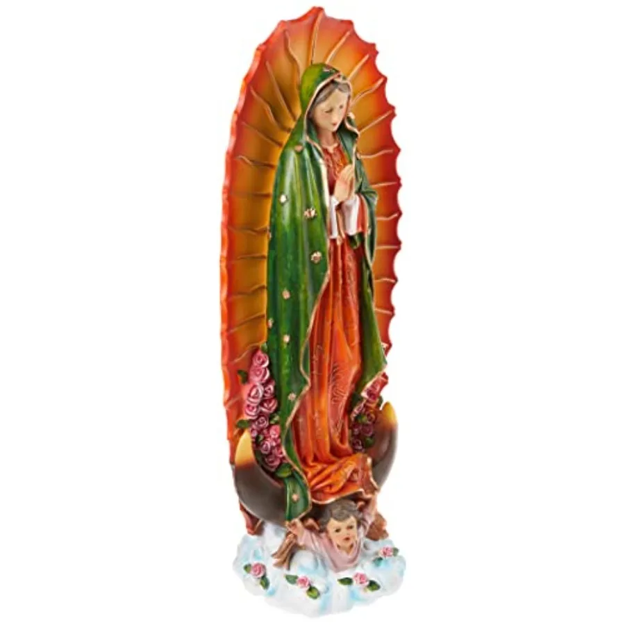 Virgin of Guadalupe Religious Indoor/Outdoor Garden Decor Statue, Medium 23 Inch Tall, Cast Stone Resin, Full Color Painted Fin
Virgin of Guadalupe Religious Indoor/Outdoor Garden Decor Statue, Medium 23 Inch Tall, Cast Stone Resin, Full Color Painted Fin