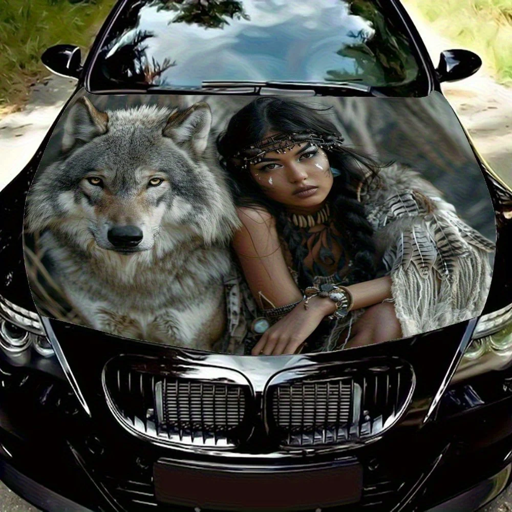 Beauty And The Wolf Car Hood Sticker - Durable Polyvinyl Chloride (PVC), Car Hood Film, Sedan/SUV Hood Decals, Easy To Stick, Ea
Beauty And The Wolf Car Hood Sticker - Durable Polyvinyl Chloride (PVC), Car Hood Film, Sedan/SUV Hood Decals, Easy To Stick, Ea