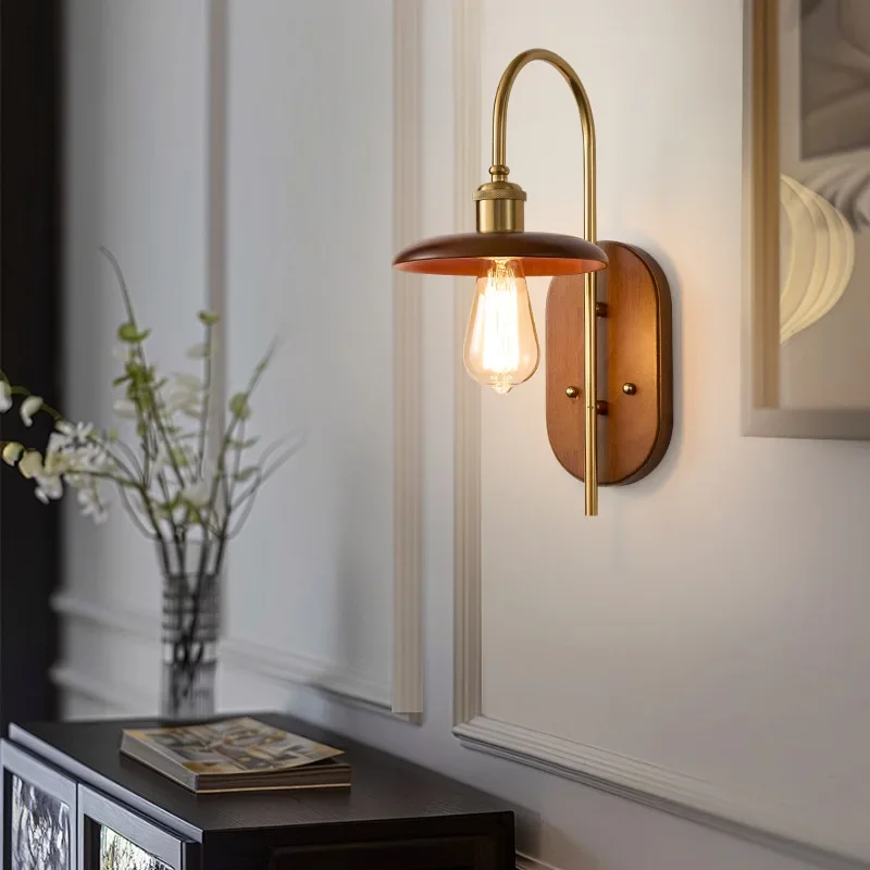 Nordic Restaurant Wall Lights Modern Simple Bedroom Bedside Lights Balcony Corridor Lights Solid Wood Vintage Glass Fixtures
Nordic Restaurant Wall Lights Modern Simple Bedroom Bedside Lights Balcony Corridor Lights Solid Wood Vintage Glass Fixtures