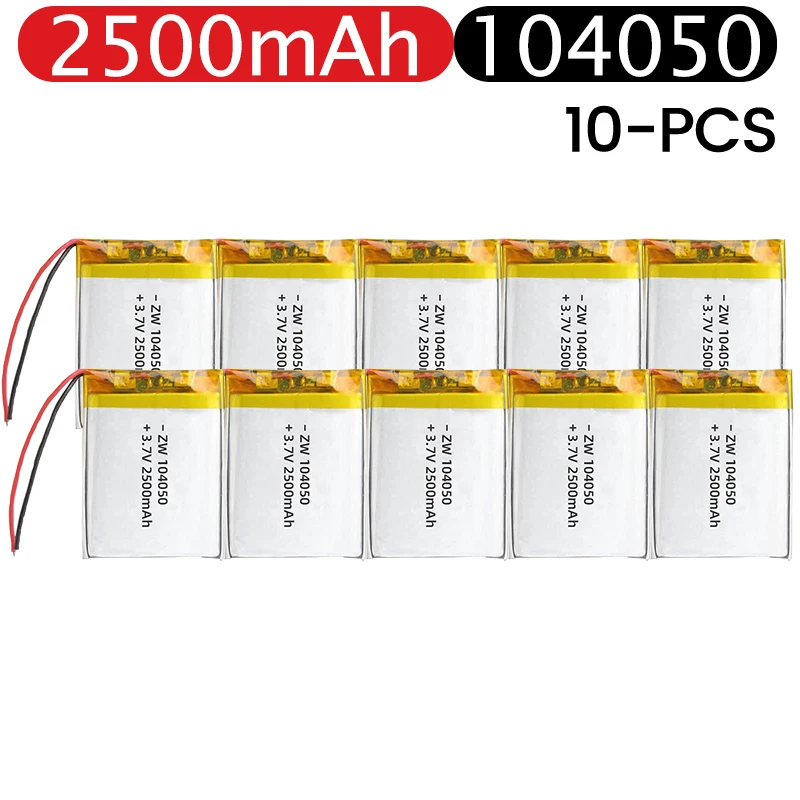 104050 3.7V 2500mAh Polymer Lithium Rechargeable Battery XH2.54 PH 2.0 2pin plug for GPS navigator MP5 Bluetooth Headset
104050 3.7V 2500mAh Polymer Lithium Rechargeable Battery XH2.54 PH 2.0 2pin plug for GPS navigator MP5 Bluetooth Headset