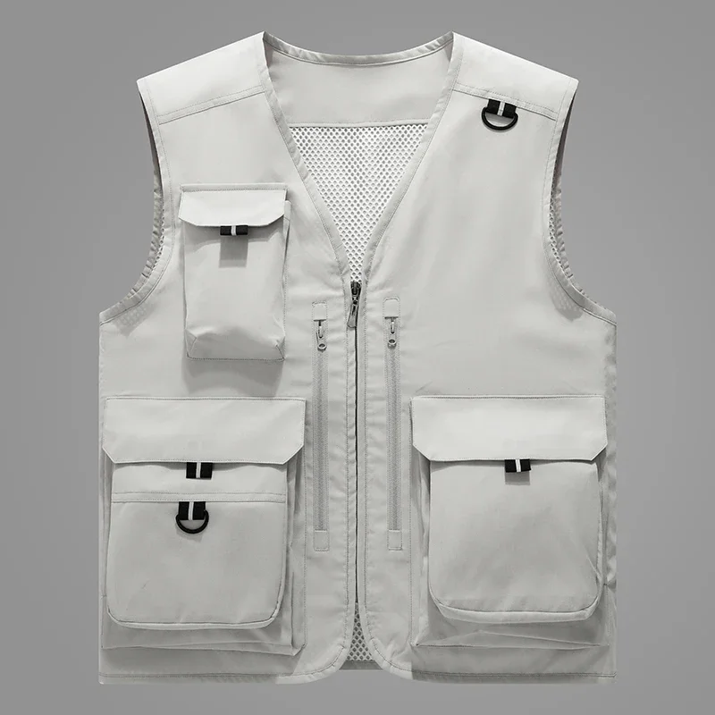 2025 New Multi Pocket Men's Tactical Vest Sleeveless Jacket Casual Mesh Workwear Photographer Workwear Fishing Top Tool Vest
2025 New Multi Pocket Men's Tactical Vest Sleeveless Jacket Casual Mesh Workwear Photographer Workwear Fishing Top Tool Vest