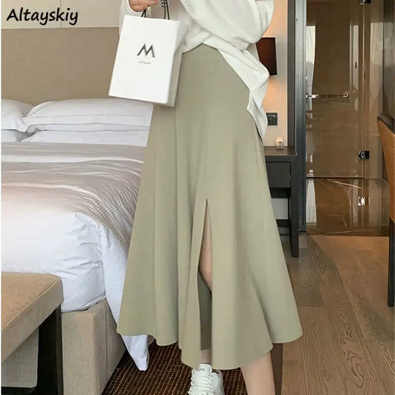 Skirts Woman Casual Office Ladies All-match Elegant Solid Asymmetrical Fashion Simple Korean Style Spring High Waist New Faldas
Skirts Woman Casual Office Ladies All-match Elegant Solid Asymmetrical Fashion Simple Korean Style Spring High Waist New Faldas