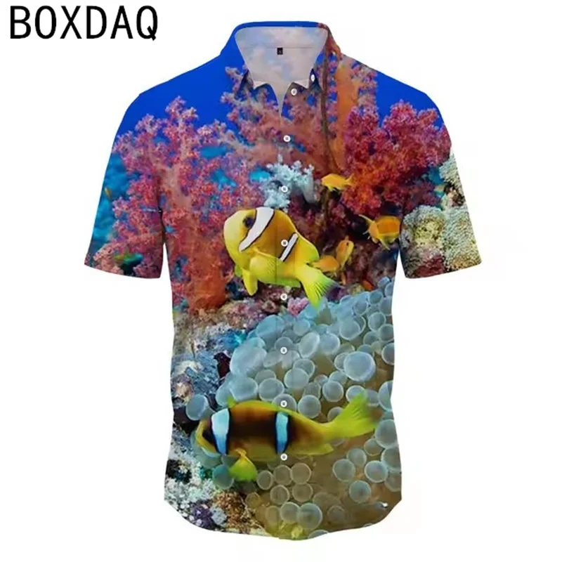 Men's Beach Casual Shirt Ocean Underwater World Pattern Hawaiian Vacation Style Blouse Tops Summer Short Sleeve Lapel Shirt Tops
Men's Beach Casual Shirt Ocean Underwater World Pattern Hawaiian Vacation Style Blouse Tops Summer Short Sleeve Lapel Shirt Tops