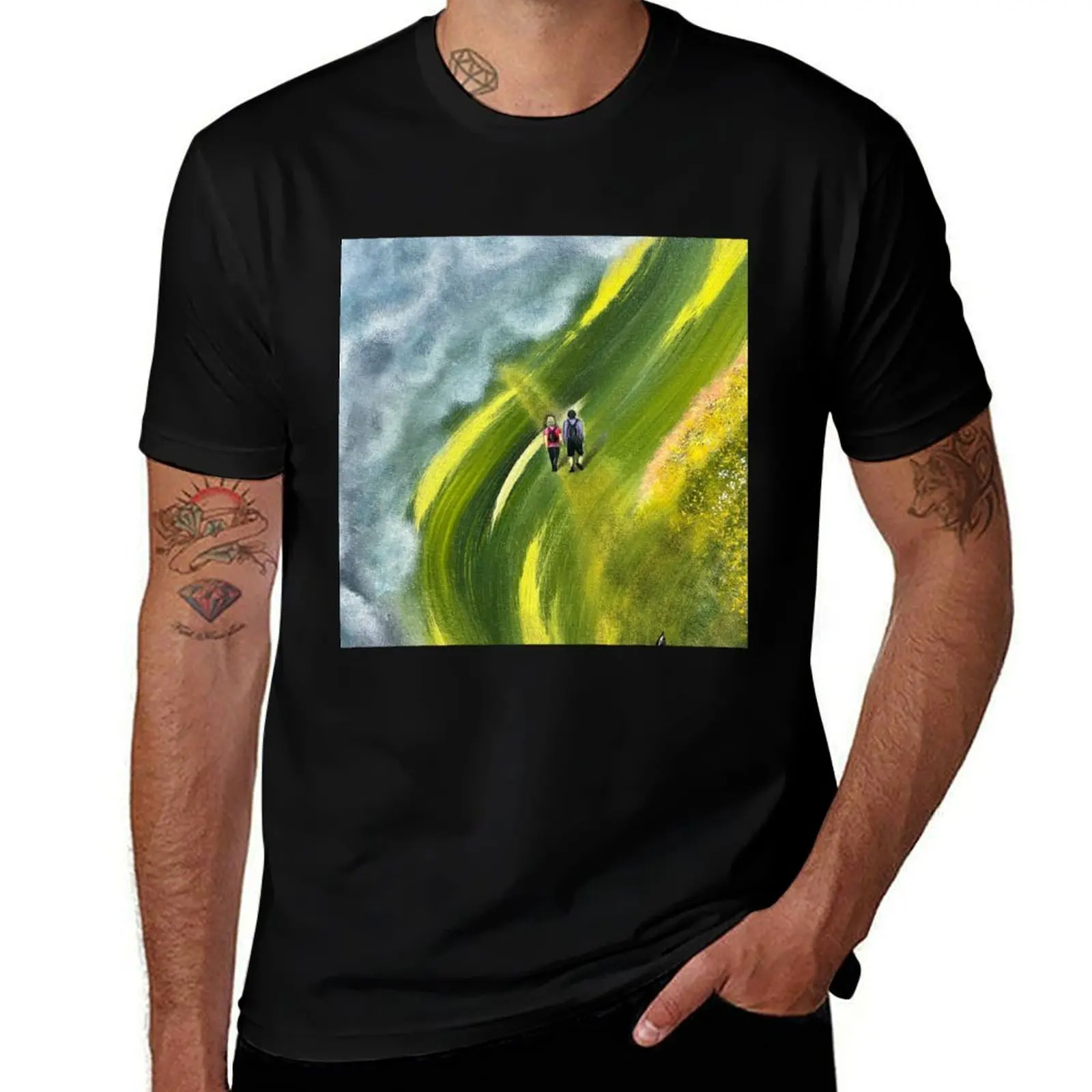 Hike to the Unknown, Canvas Painting of a Hiking Couple T-Shirt sports fans graphic tee shirt baggy shirts shirts men
Hike to the Unknown, Canvas Painting of a Hiking Couple T-Shirt sports fans graphic tee shirt baggy shirts shirts men