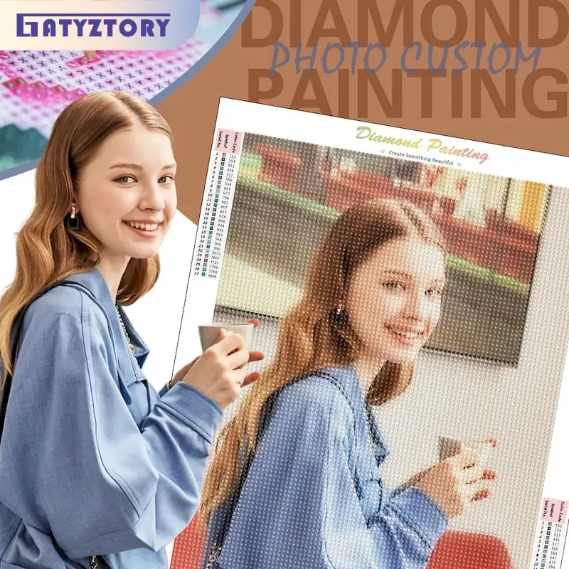 GATYZTORY Photo Custom 5D DIY Diamond Art Painting Crafts Kit Full Round Diamond Customized Personal Portrait Pet Photo For Home
GATYZTORY Photo Custom 5D DIY Diamond Art Painting Crafts Kit Full Round Diamond Customized Personal Portrait Pet Photo For Home