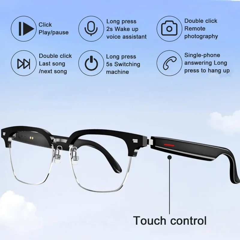1PCS Smart Bluetooth Music Sunglasses Wireless Headphone Shades for Cycling & Outdoor Sports 3-in-1 Design for Women & Men
1PCS Smart Bluetooth Music Sunglasses Wireless Headphone Shades for Cycling & Outdoor Sports 3-in-1 Design for Women & Men