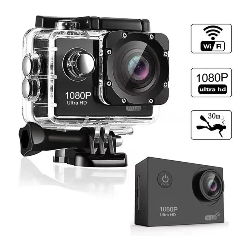 Action Camera 1080P/30FPS WiFi 2.0-inch 30M Underwater Waterproof Helmet Video Recording Camera HD WiFi Sports Camera Action Cam
Action Camera 1080P/30FPS WiFi 2.0-inch 30M Underwater Waterproof Helmet Video Recording Camera HD WiFi Sports Camera Action Cam