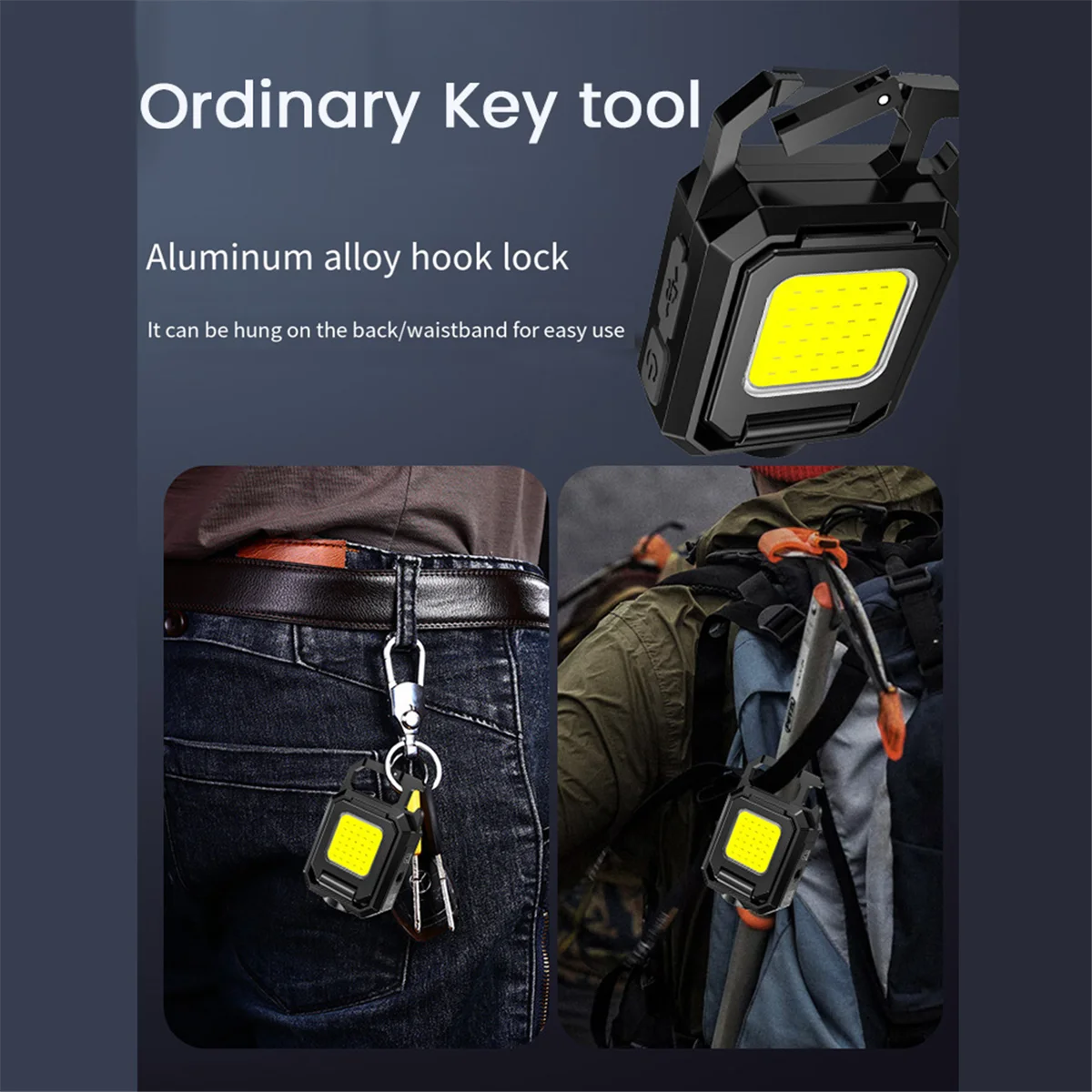 CGG-COB LED Mini Ultra Bright Keychain Mini Flashlight Portable Work Light for Fishing, Camping
CGG-COB LED Mini Ultra Bright Keychain Mini Flashlight Portable Work Light for Fishing, Camping