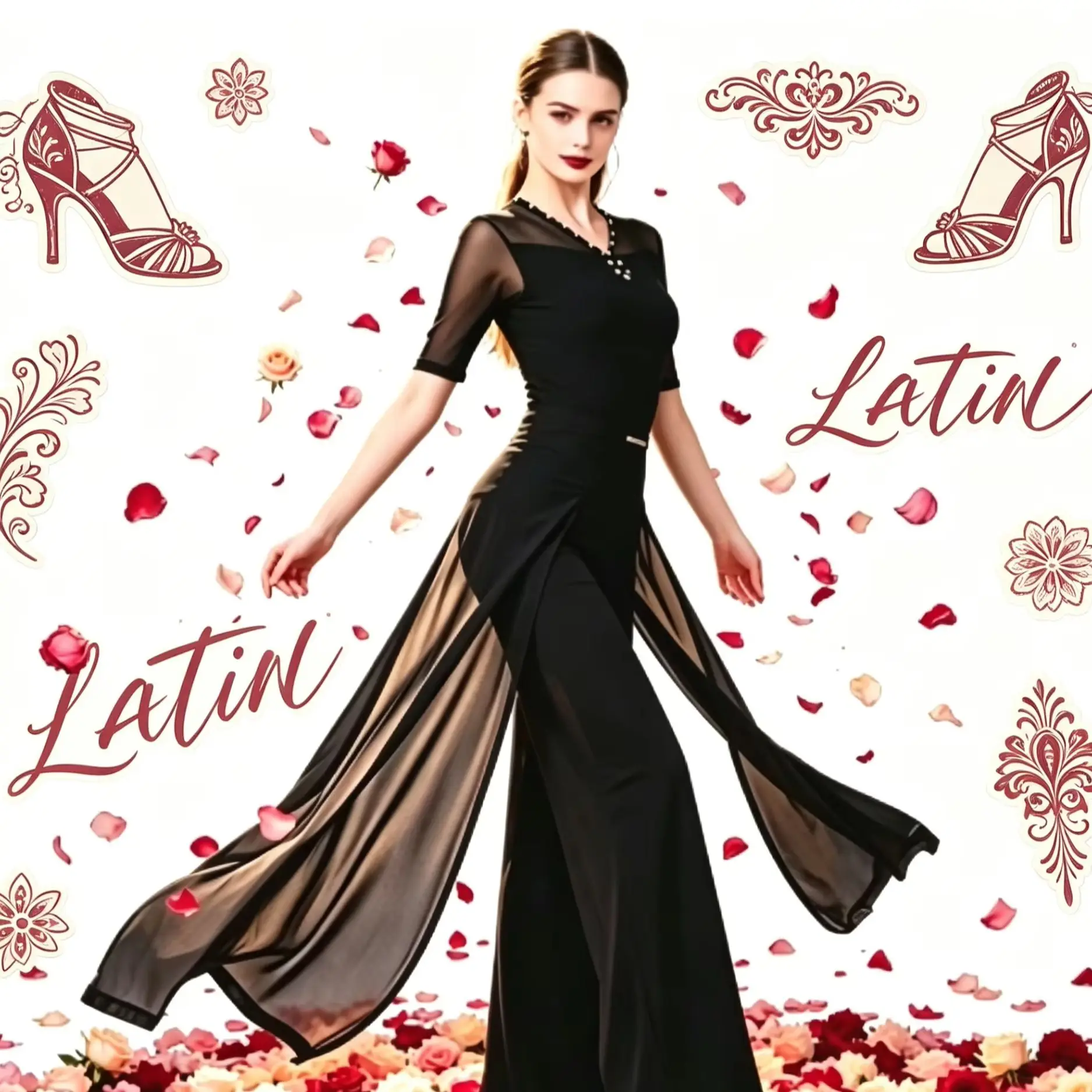Women's New High Waist Wide Leg Latin Modern Dance Trousers, Catwalk Performance Dance Costume for Daily Wear Training Outfit
Women's New High Waist Wide Leg Latin Modern Dance Trousers, Catwalk Performance Dance Costume for Daily Wear Training Outfit