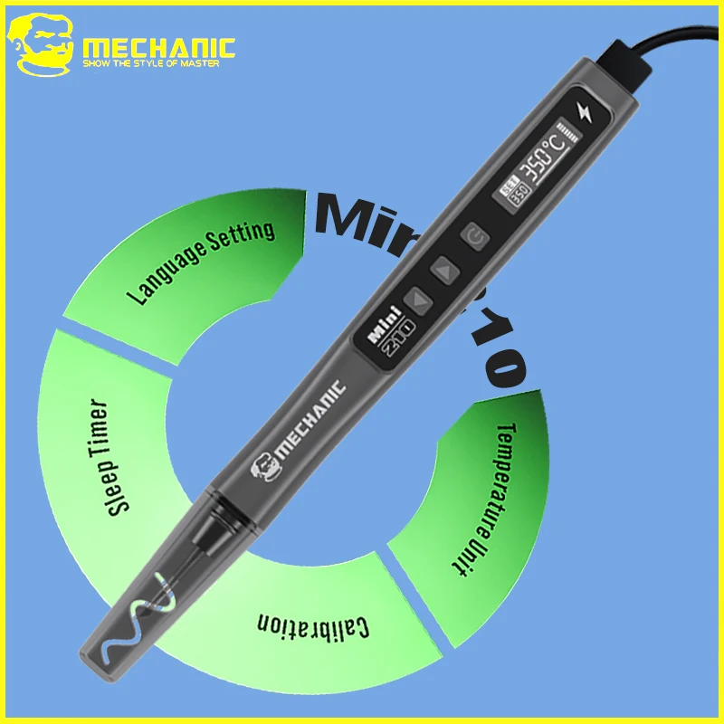 MECHANIC MINI210 40W Portable Soldering Iron with 210 Integrated Heating Core 180-480℃ for PCB Motherboard Repair Welding
MECHANIC MINI210 40W Portable Soldering Iron with 210 Integrated Heating Core 180-480℃ for PCB Motherboard Repair Welding