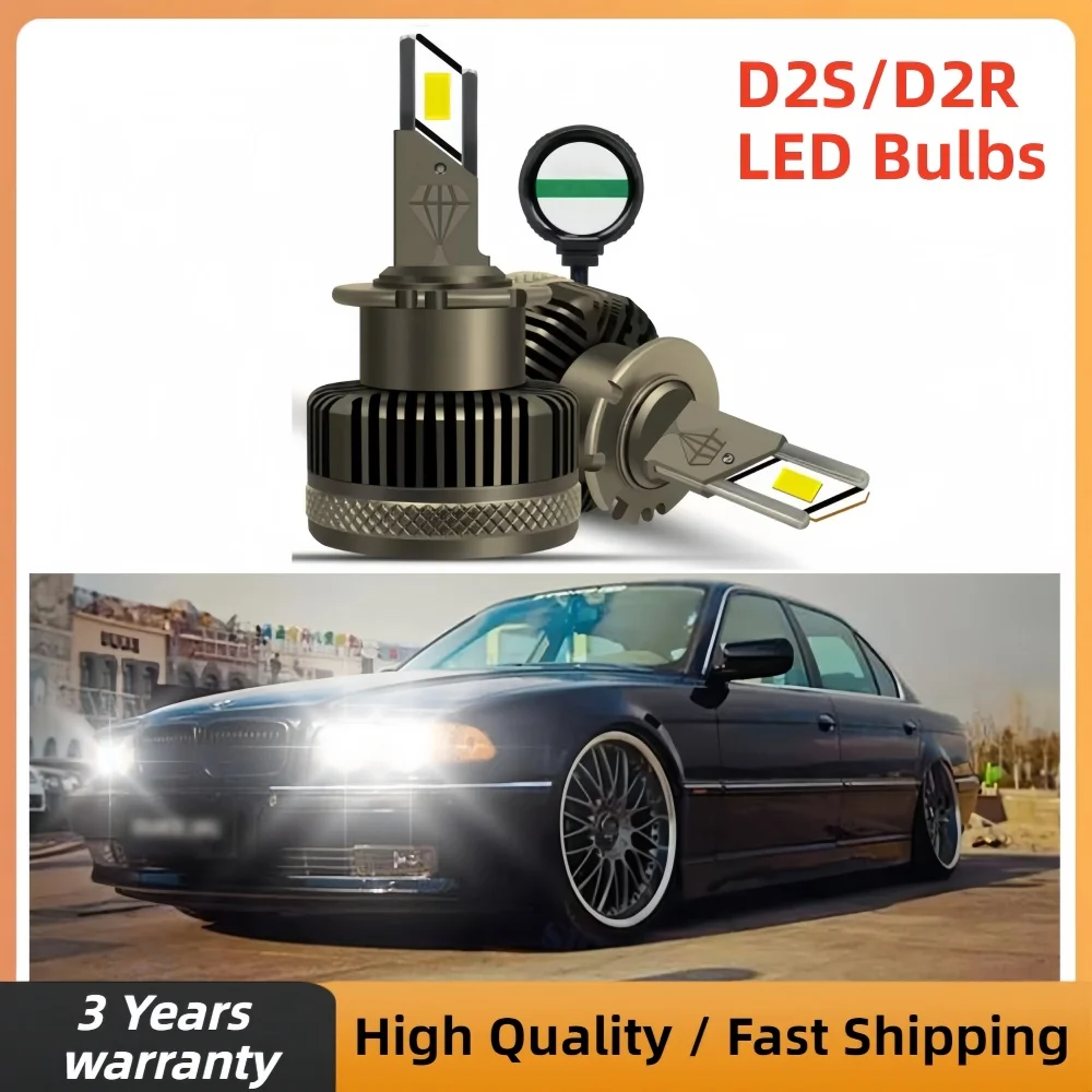 D2S D2R LED Headlight Bulbs 6000K 55W Car Turbo Lights HID Conversion Kit Plug&Play 63217160780 For 1999-2001 BMW 7 Series E38
D2S D2R LED Headlight Bulbs 6000K 55W Car Turbo Lights HID Conversion Kit Plug&Play 63217160780 For 1999-2001 BMW 7 Series E38