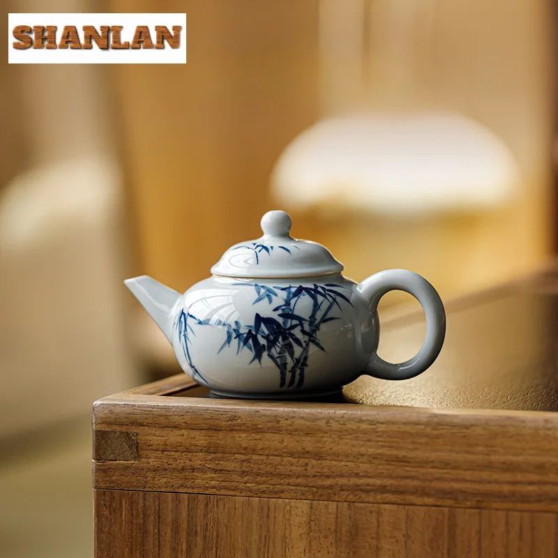 100ml Hand Painted Blue Bamboo Teapot Handmade Tea Infuser Pot Tea Maker Kettle With Strainer For Tea Accessories Decoration
100ml Hand Painted Blue Bamboo Teapot Handmade Tea Infuser Pot Tea Maker Kettle With Strainer For Tea Accessories Decoration