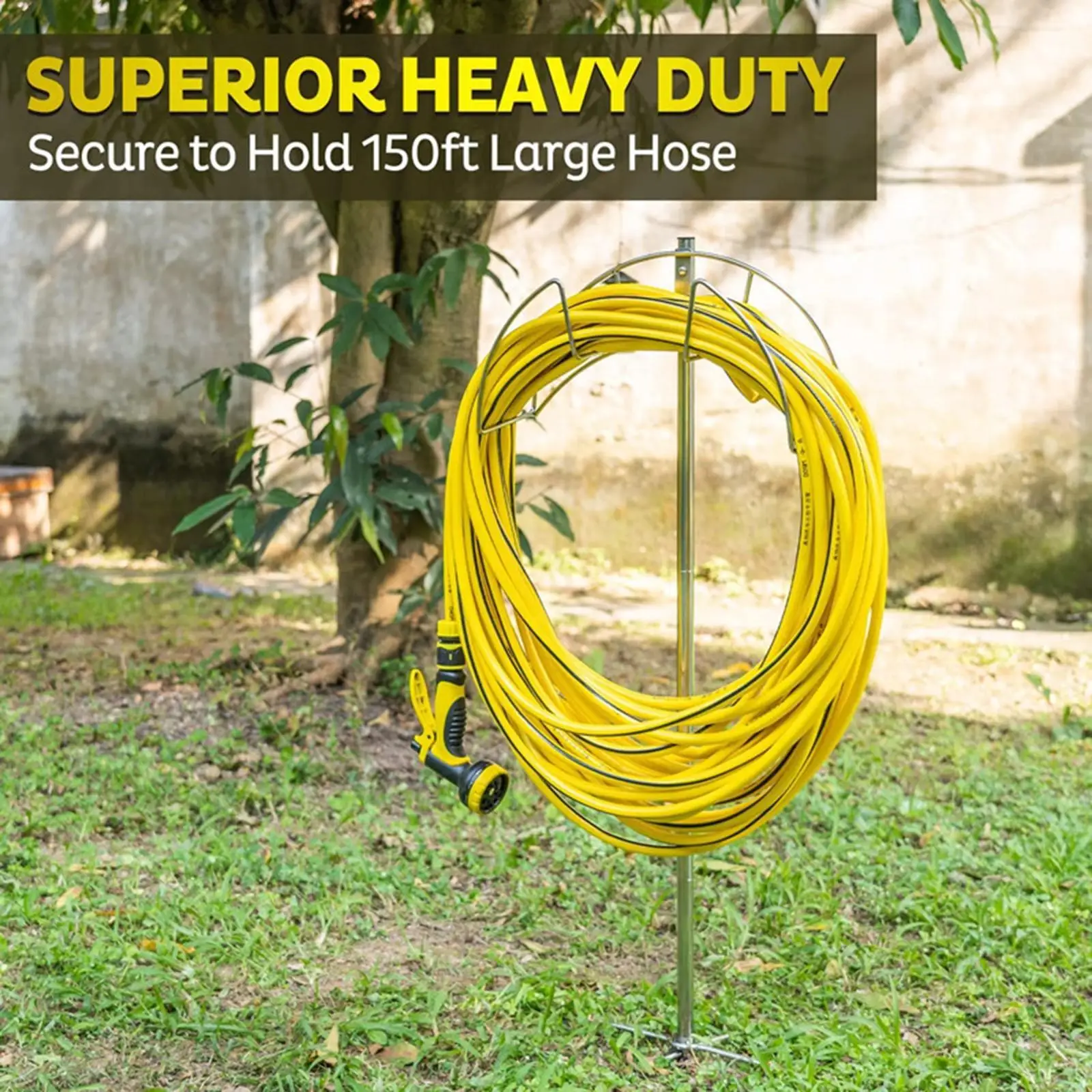 Garden Hose Holder Stainless Steel Metal Detachable Heavy Duty Storage Rack Hanger Organizer for Yard Farm Outside Lawn Outdoor
Garden Hose Holder Stainless Steel Metal Detachable Heavy Duty Storage Rack Hanger Organizer for Yard Farm Outside Lawn Outdoor