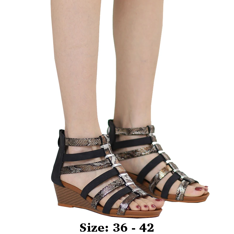High quality leather flat sandals for women 5cm wedge mid heel new summer 2025 36 42 open toe vintage beach shoe black brown
High quality leather flat sandals for women 5cm wedge mid heel new summer 2025 36 42 open toe vintage beach shoe black brown
