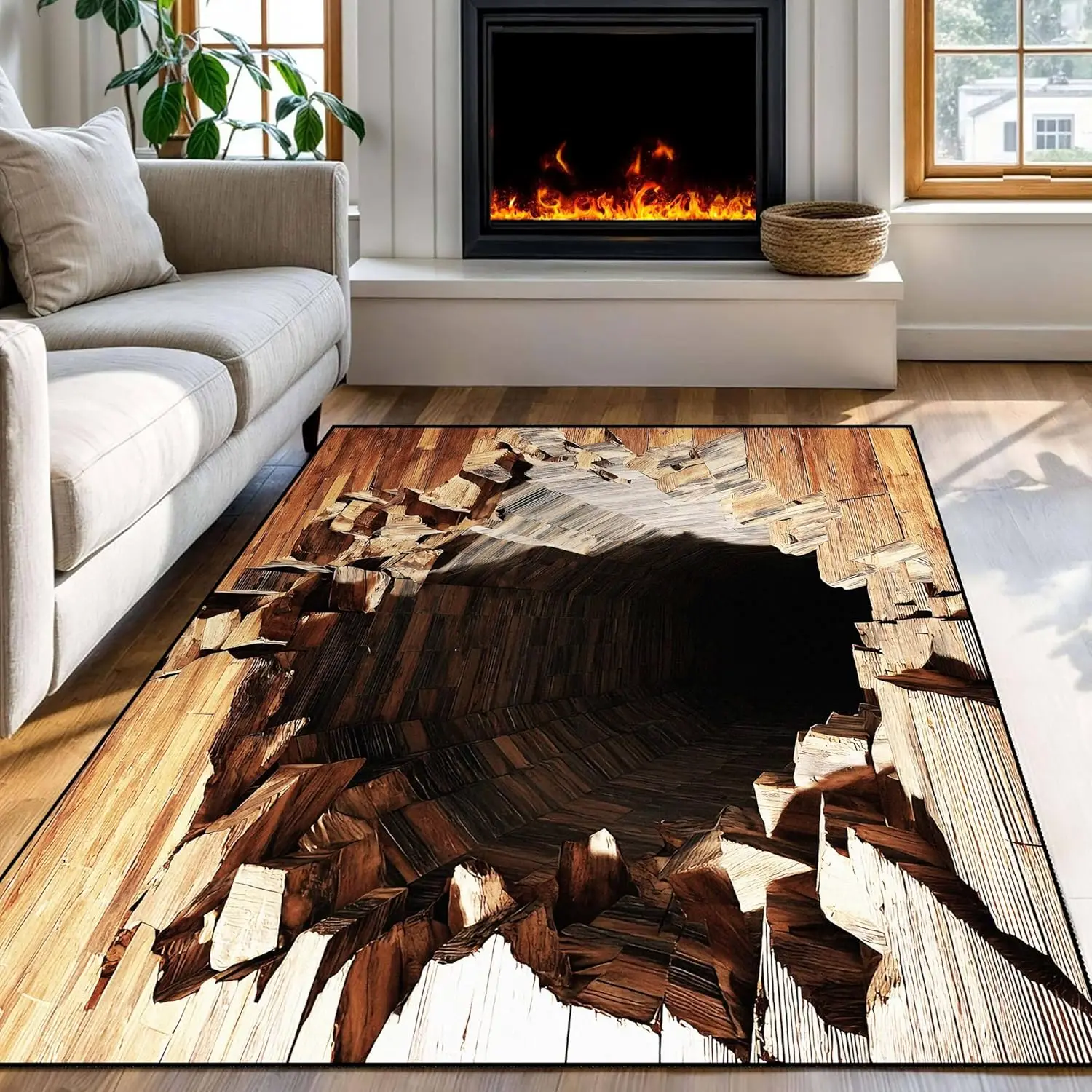 Creative 3D Wood Hole Illusion Rug, Broken Floor Non-Slip Floor Mat for Bedroom & Living Room, Unique Artistic Home Decor Carpet
Creative 3D Wood Hole Illusion Rug, Broken Floor Non-Slip Floor Mat for Bedroom & Living Room, Unique Artistic Home Decor Carpet